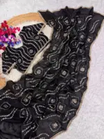 Vt 6092 T Fandy Satin Silk Beautiful Hand Worked Saree Collection - Image 9