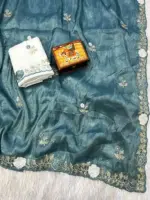 Vt 811 T Gold Crush Embroidery with Multi Threaded Designer Saree Collection - Image 8