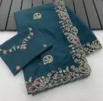 Vt 832 T Georgette Silk with Thread Coding Embroidery Worked Saree Collection - Image 2