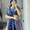WMT 8116 Kanchipuram Silk Zari Weaving Lehenga Choli