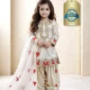 Baby 245 Pure Heavy Natural Crap Silk Kid Wear Sharara Suit