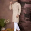 Shyam Cotton Kurta Pajama Printed Sequence Work
