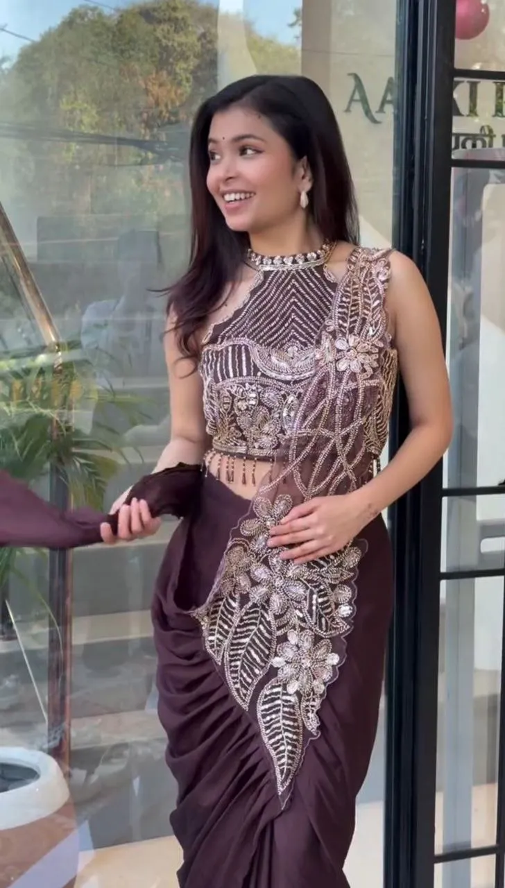 Madhuri 246 Star Georgette Ready To Wear Saree With Blouse Collection