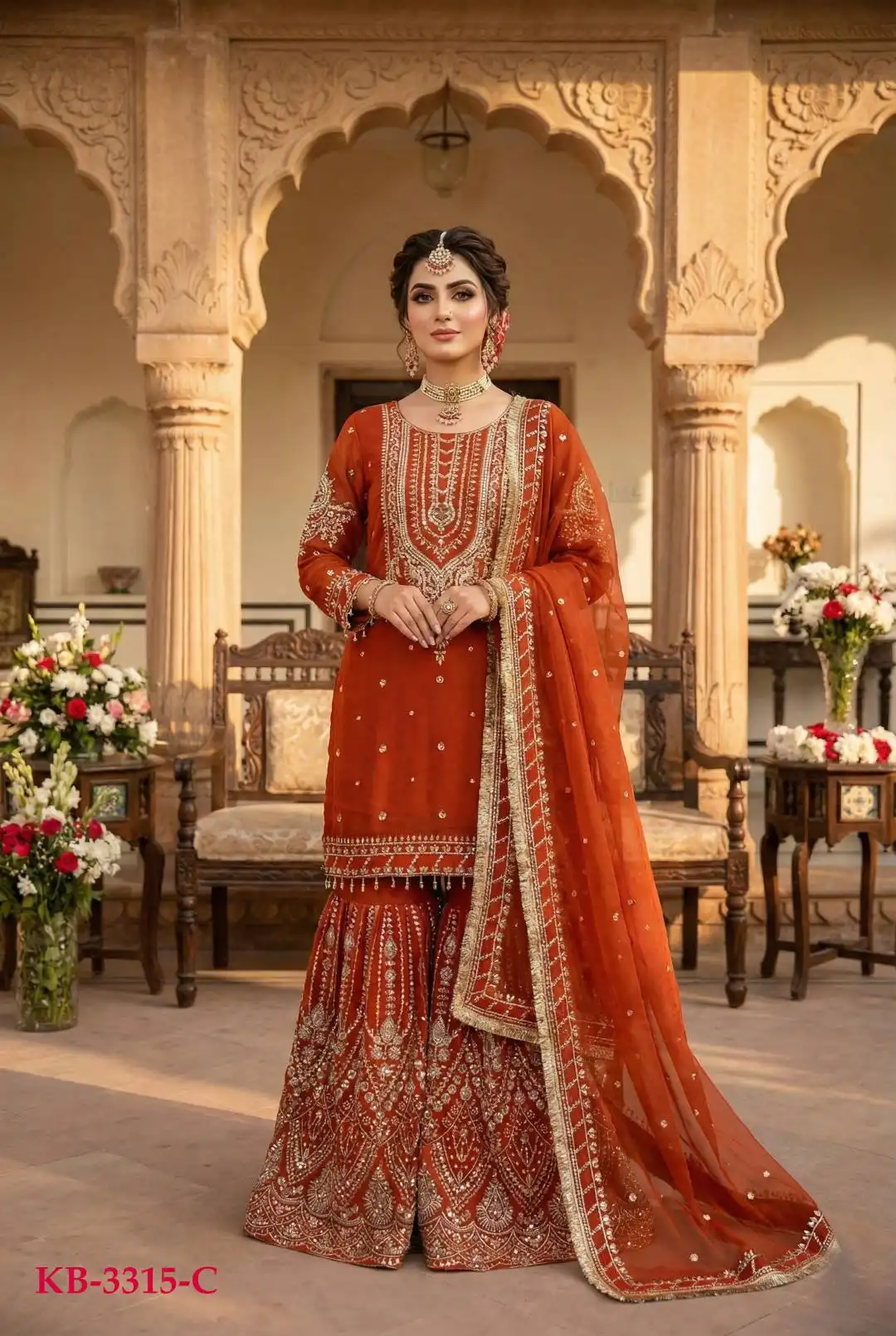 KB 3315 Sharara Suit Wedding