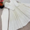 Sabina 5332 Kora Cotton Schiffli Work Anarkali Gown Pant With Dupatta