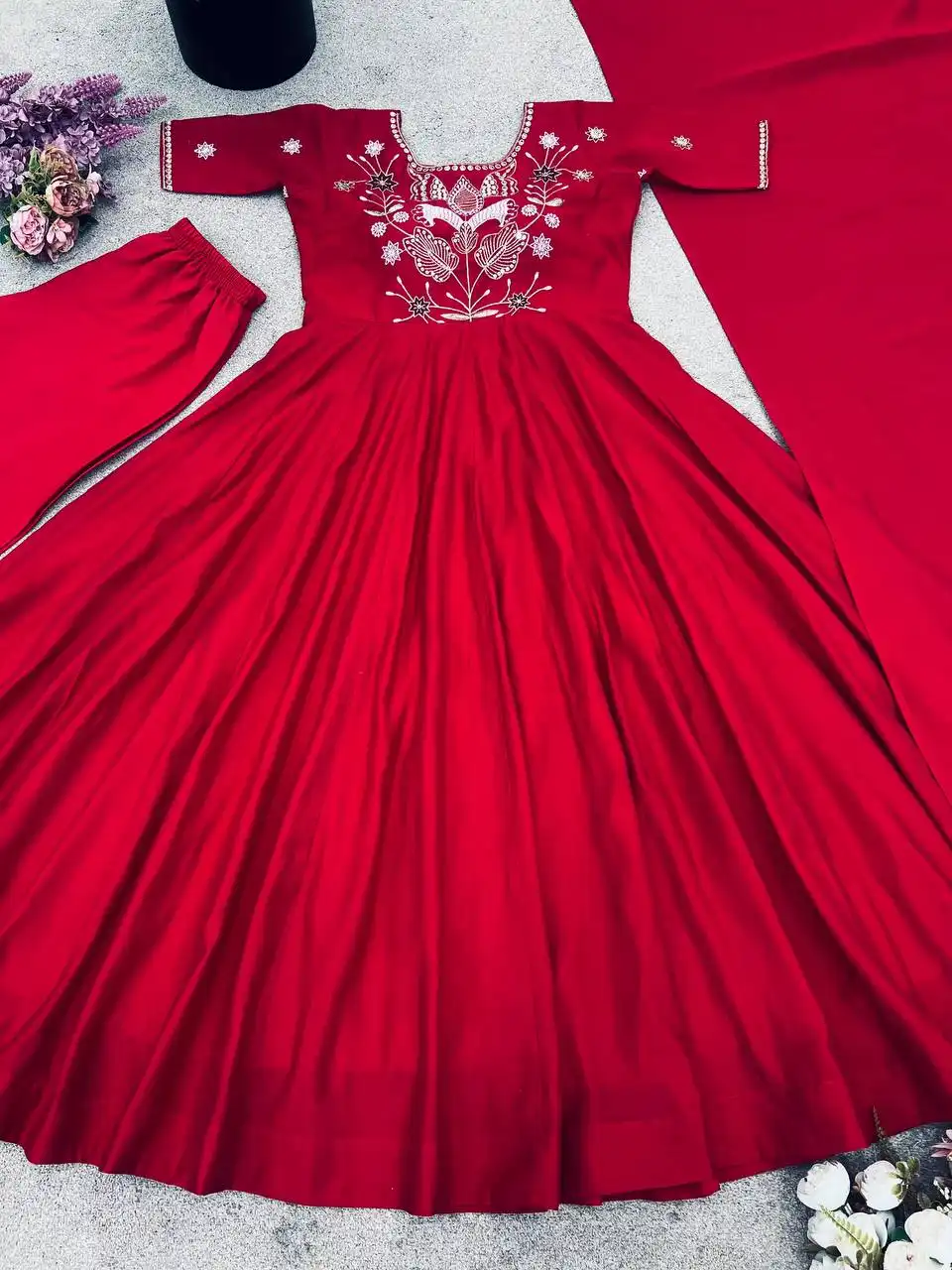 Sabina 871 Roman Simmer Silk Anarkali Gown for woman