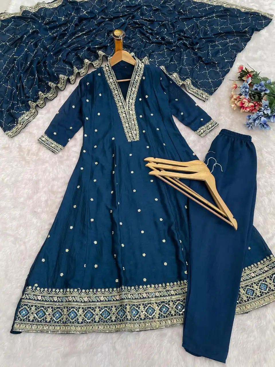 Beauty J 1007 Vichhitra Silk Anarkali Readymade Dress Collection