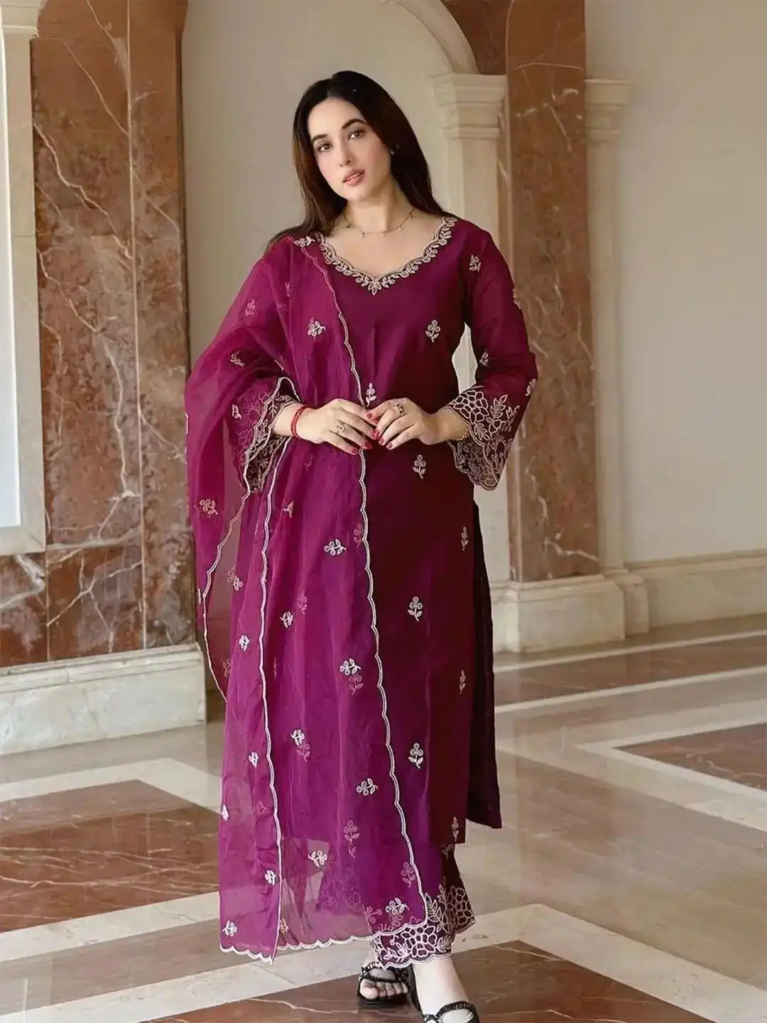 Beauty J 1008 Roman Silk Readymade Dress Diwali Collection