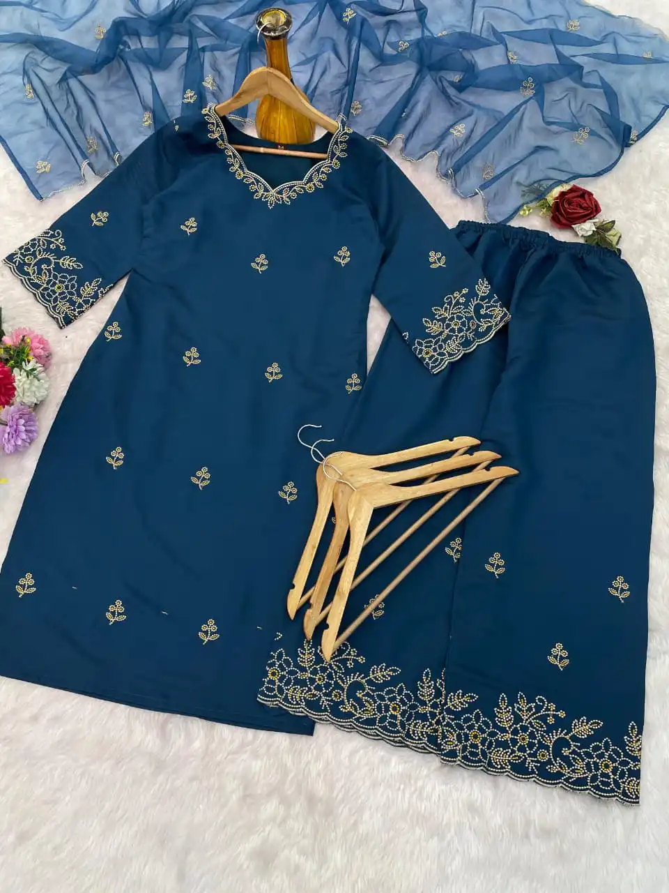 Beauty J 1008 Roman Silk Readymade Dress Diwali Collection