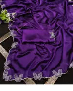 Butterfly Chanderi Silk Embroidered Beautiful Saree Collection - Image 4