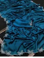 Butterfly Chanderi Silk Embroidered Beautiful Saree Collection - Image 5