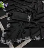 Butterfly Chanderi Silk Embroidered Beautiful Saree Collection - Image 7