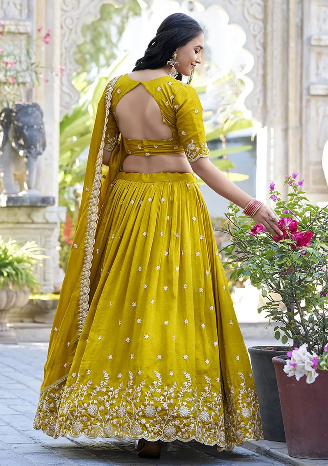 FFD Chinon Embroidery Wedding Lehenga Choli