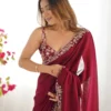 FFD Keshav Wine Rangoli Party Wear Sarees