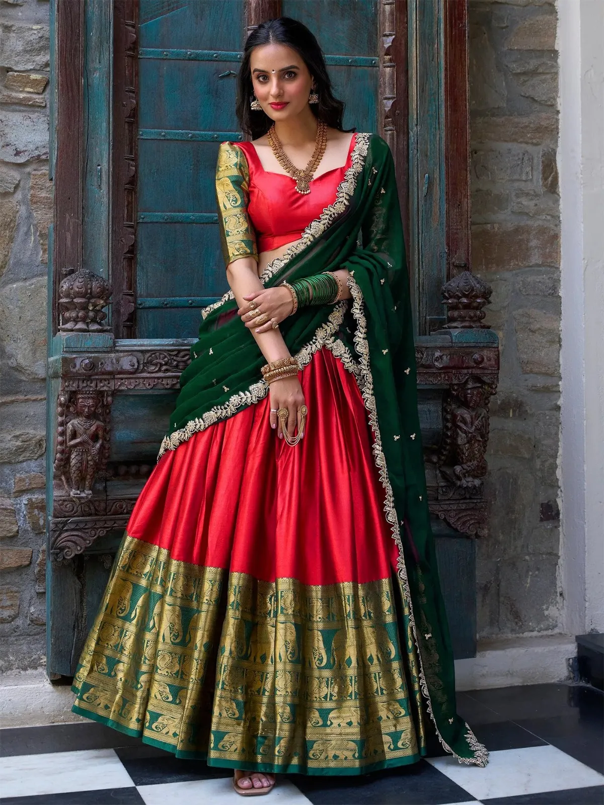 FFD Samantha Jacquard Lehenga Choli Festival Collection