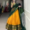 FFD Yellow Jacquard Festival Lehenga Choli