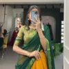 FFD Yellow Jacquard Festival Lehenga Choli