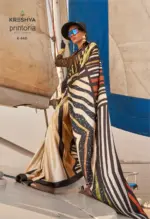 Kreshva Printoria Saitn Silk Octane Finish Saree Collection - Image 2
