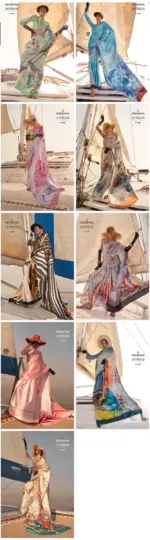 Kreshva Printoria Saitn Silk Octane Finish Saree Collection - Image 3