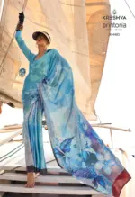 Kreshva Printoria Saitn Silk Octane Finish Saree Collection - Image 5