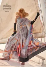Kreshva Printoria Saitn Silk Octane Finish Saree Collection - Image 7