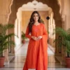 Laxmy Vol 34 Orange Cotton Readymade Dress