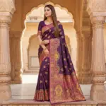 Mb 56 Pashmina Paithani Silk Woven Motifs Saree Collection - Image 3