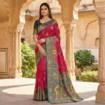 Mb 56 Pashmina Paithani Silk Woven Motifs Saree Collection - Image 4