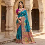 Mb 56 Pashmina Paithani Silk Woven Motifs Saree Collection - Image 7