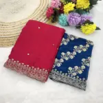 Modal 6341 Chiffon Embroidered Fancy Saree Collection - Image 3