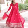 Mohini 9281 Vichitra Silk Embroidery Gown With Dupatta