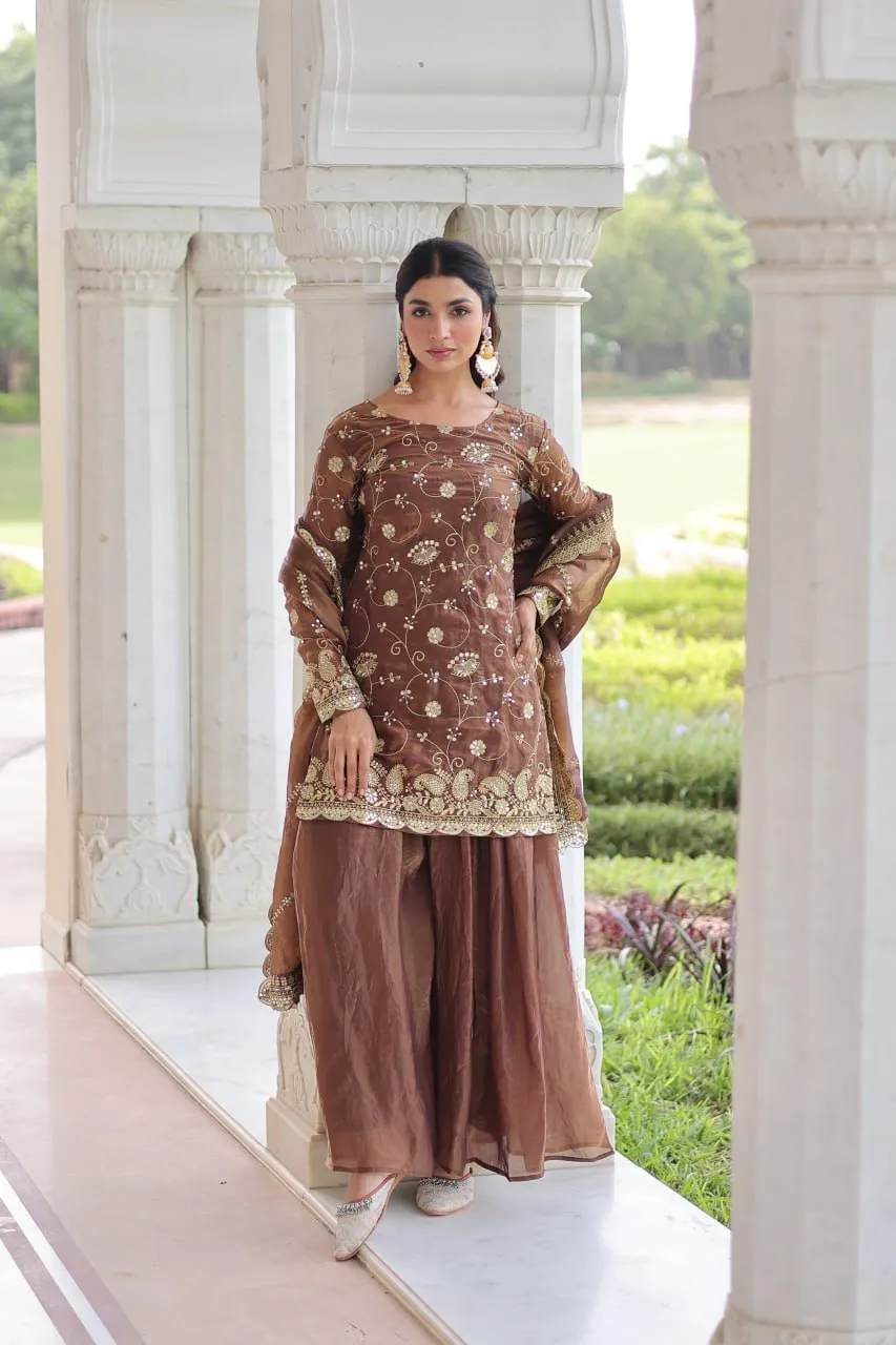 Mohini 9300 Fendy Sarara Suit With Embroidery Work