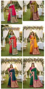 Nx Mango Soft Banarasi Zari Weaving Fancy Silk Saree Collection - Image 10