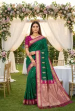 Nx Mango Soft Banarasi Zari Weaving Fancy Silk Saree Collection - Image 14