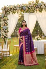 Nx Mango Soft Banarasi Zari Weaving Fancy Silk Saree Collection - Image 16