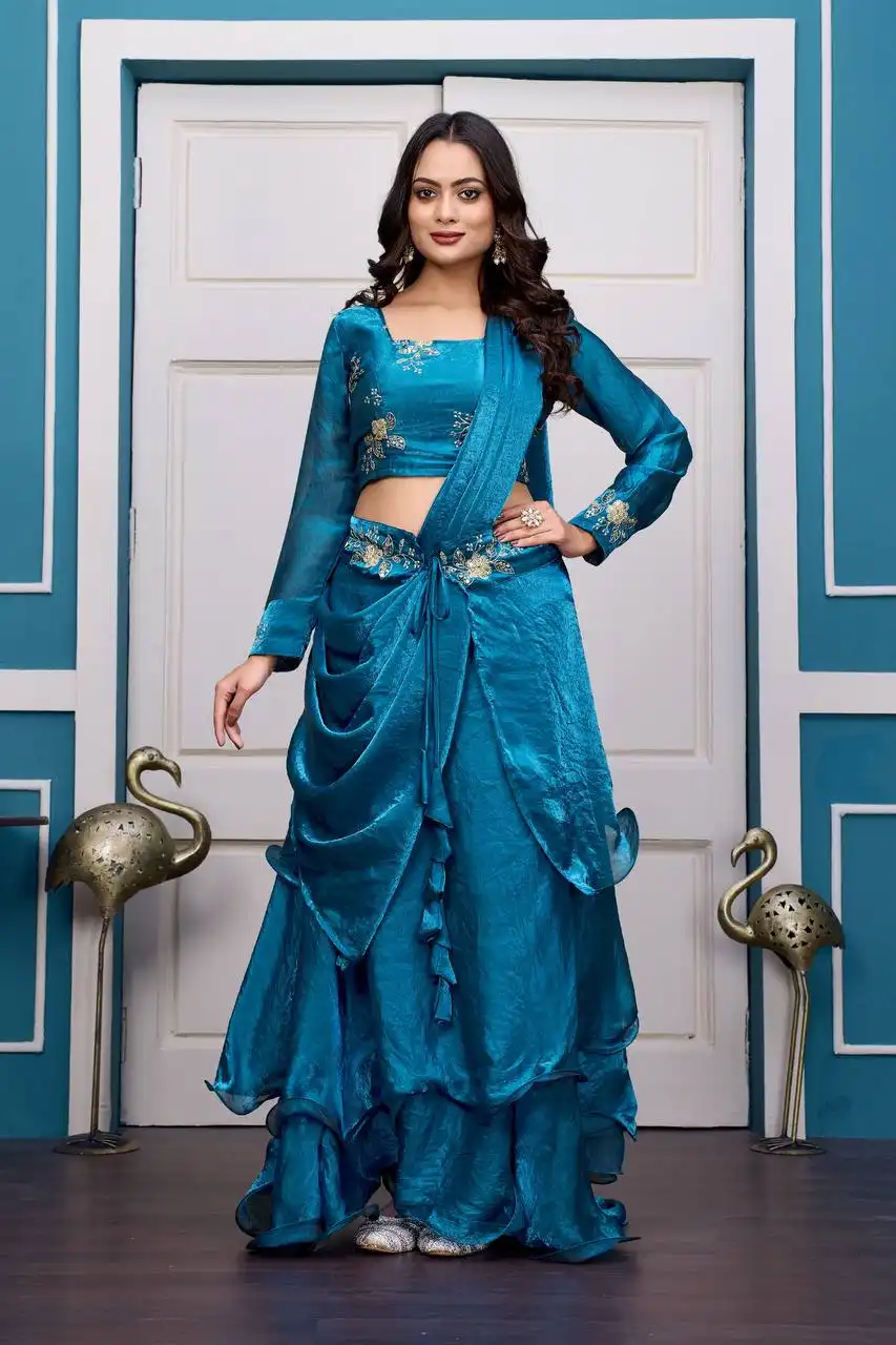 STD 6113 Ready To Wear Lehenga With Stitched Blouse