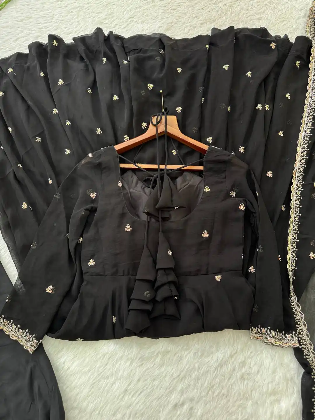 Alia 519 Fox Georgette Gown With Dupatta Collection