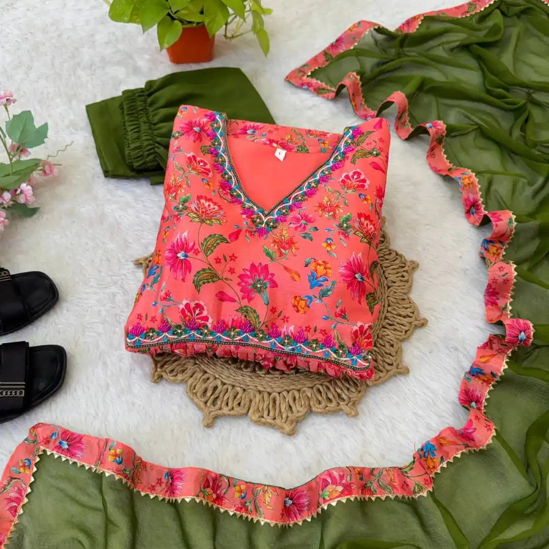 Alia 528 Chinon Soft Digital Printed Readymade Dress