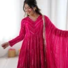 Sabina 5305A Ruby Color Mal Chanderi Readymade Dress