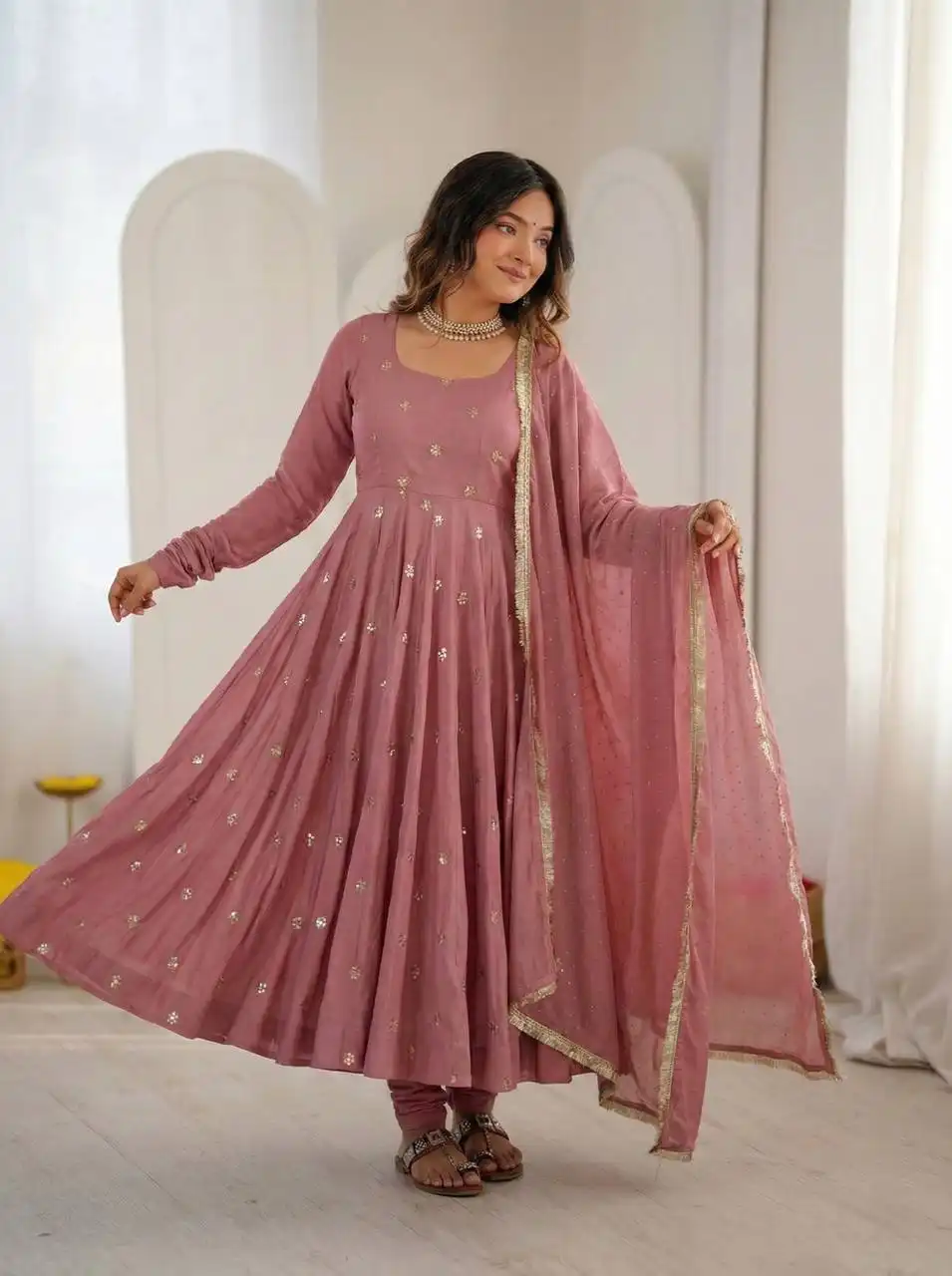 Sabina 5330 Anarkali Kurti Pant With Dupatta woaman