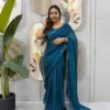 SGT 239 Zip and go Gown Saree for Wedding with Beads