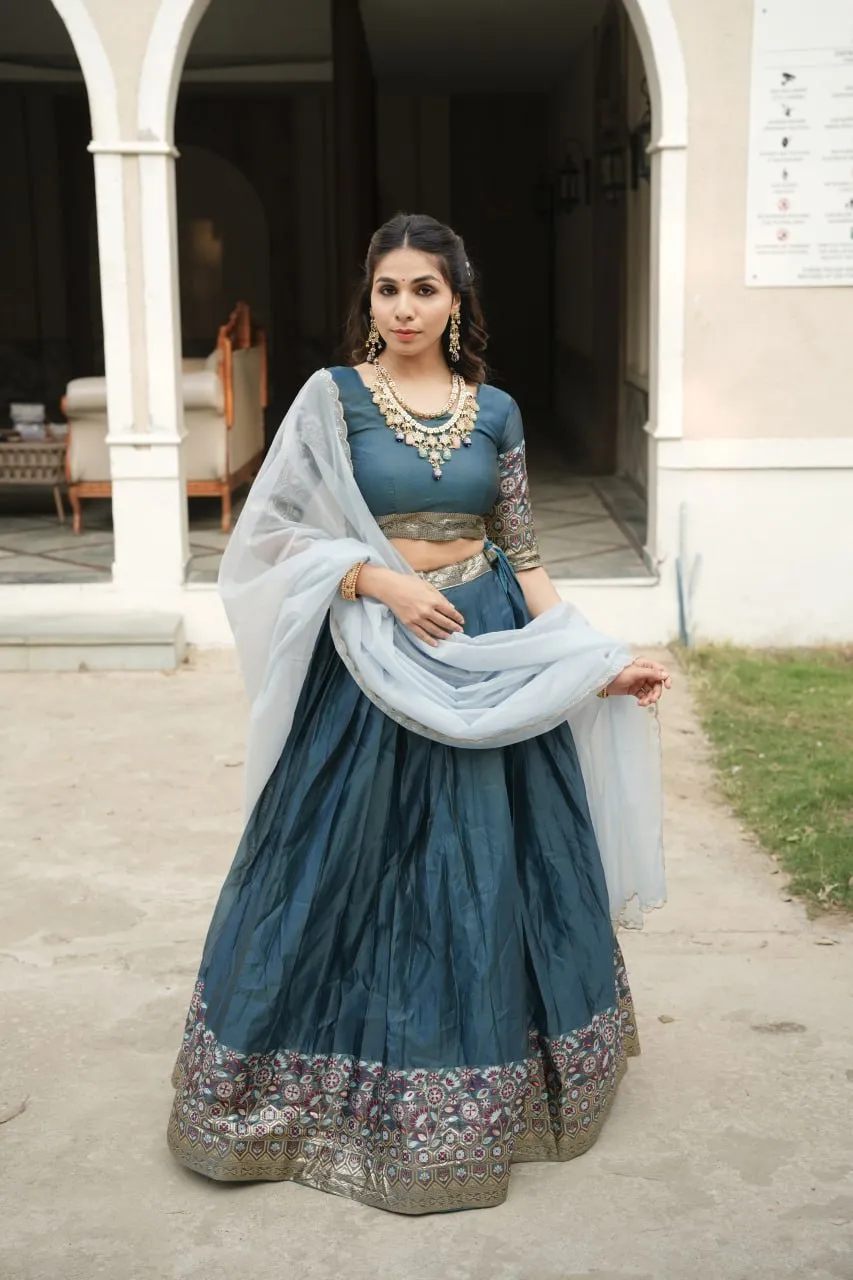 WMT 8134 Shimmar Silk Occasion Lehenga Choli South Style Collection