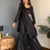 Deepika 5994 Black Thread Sequence Indo Western Suit For Women