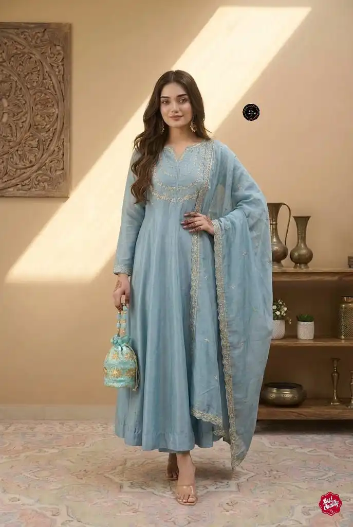 Laxmy Vol 71 Embroidery Anarkali Kurti Pant With Dupatta Collection