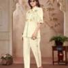 Zarin Vol 01 Handloom Khadi Cotton Embroidery Shirt With Pant