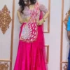 Madhuri 248 Natural Crepe Designer Party Wear Half Lehenga Saree