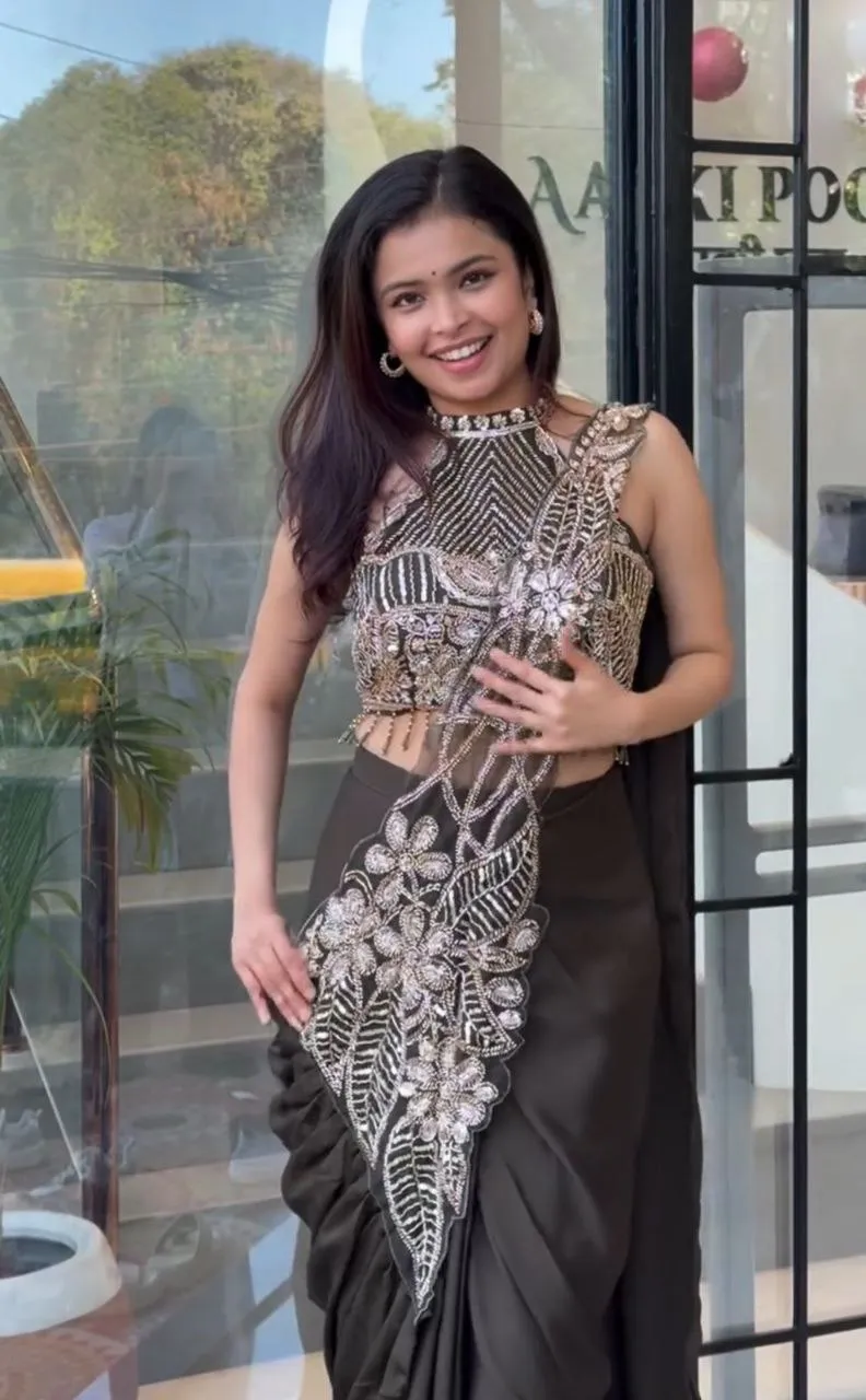 Madhuri 246 Star Georgette Sequence Embroidery Ready To Wear Saree