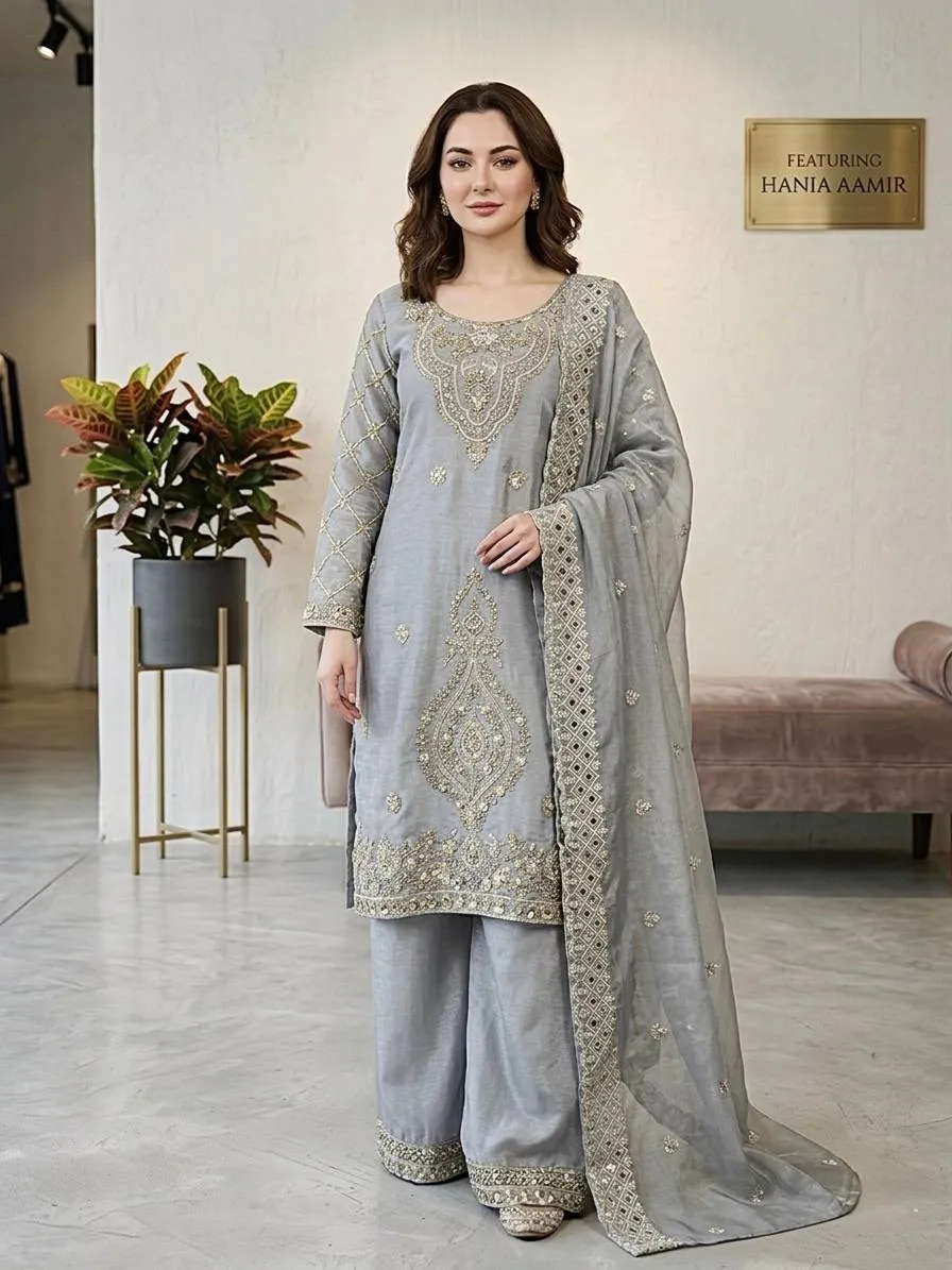 Sabina 5335 Gmy Choo Silk Beads Work Kurti Palazzo With Dupatta