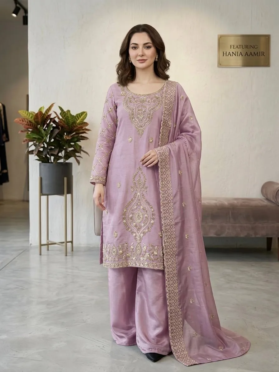 Sabina 5335 Gmy Choo Silk Festival Kurti Palazzo With Dupatta