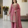Sabina 5335 Gmy Choo Silk Beads Embroidery Kurti Palazzo With Dupatta
